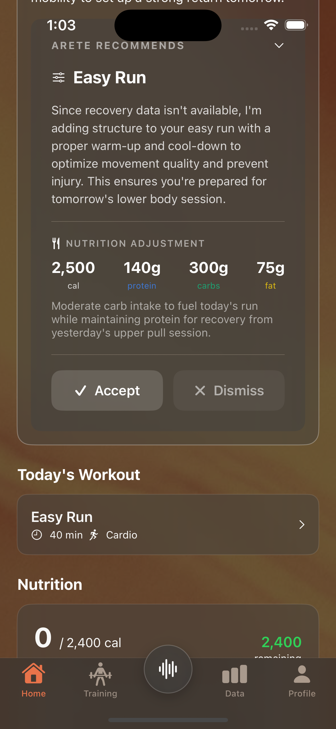 Arete AI recommendation
